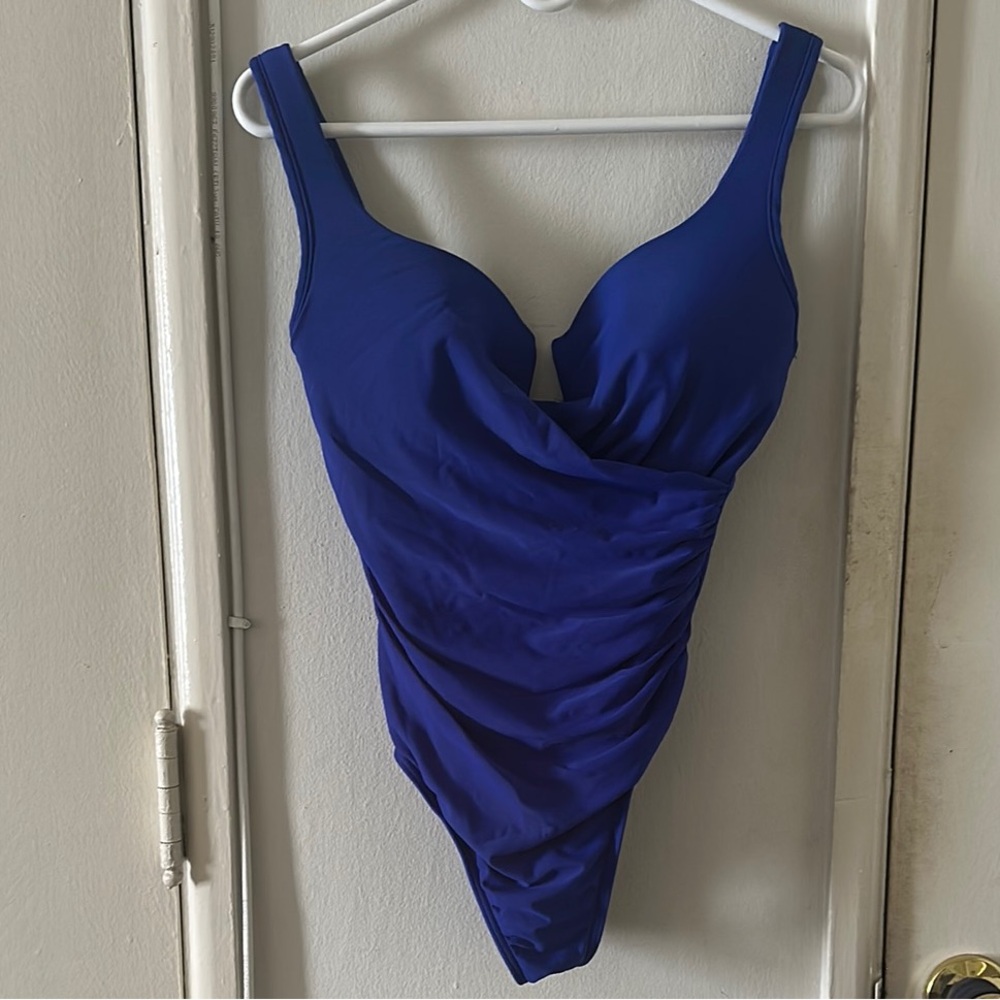 Miraclesuit Royal Blue One Piece Swimsuit with Ruching